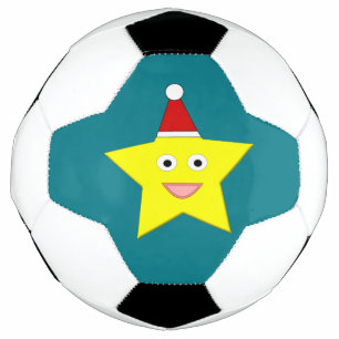 Happy Little Christmas Star Soccer Ball