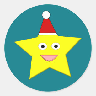 Happy Little Christmas Star Stickers