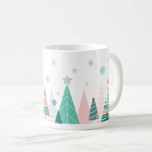 Happy Little Christmas Trees Coffee Mug