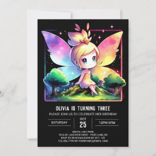 Happy Little Fairy Birthday Invitation