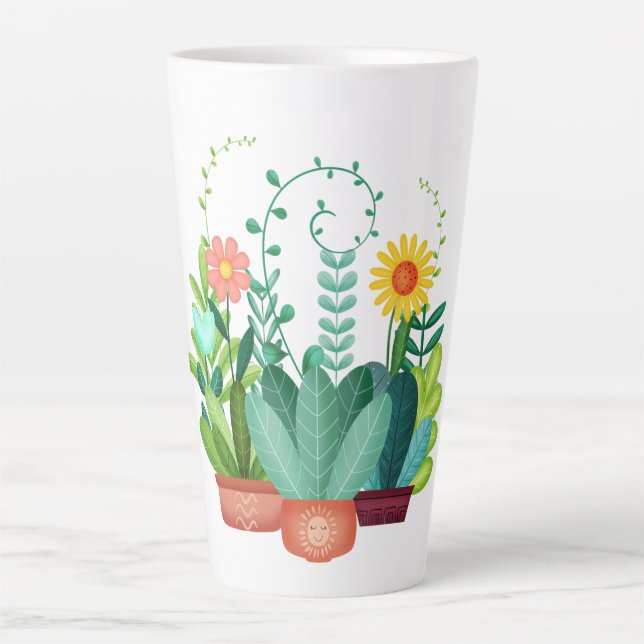 Happy Little Garden Latte Mug (Front)