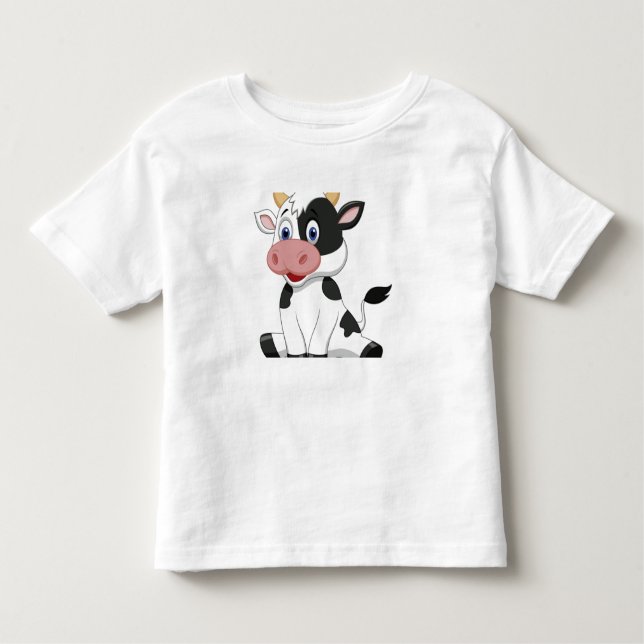 Happy Little Holstein Dairy Cow  Toddler T-Shirt (Front)