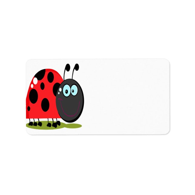 happy little lady bug label (Front)