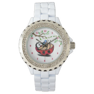 Happy Little Ladybug with Phone - Funny Drawing Watch