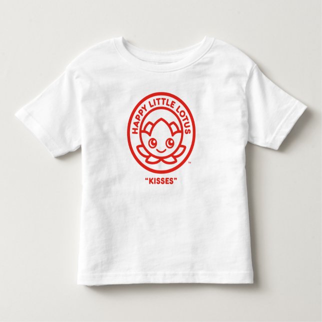 Happy Little Lotus, Kisses, Toddler T-Shirt (Front)