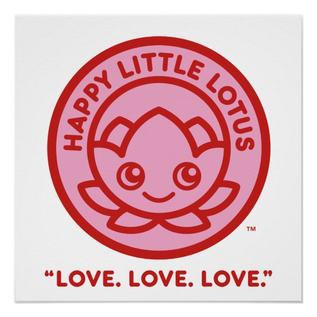 Happy Little Lotus Love Poster (Front)