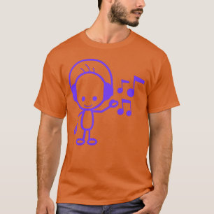 Happy Little Man Music Listening Musical Notes Fun T-Shirt