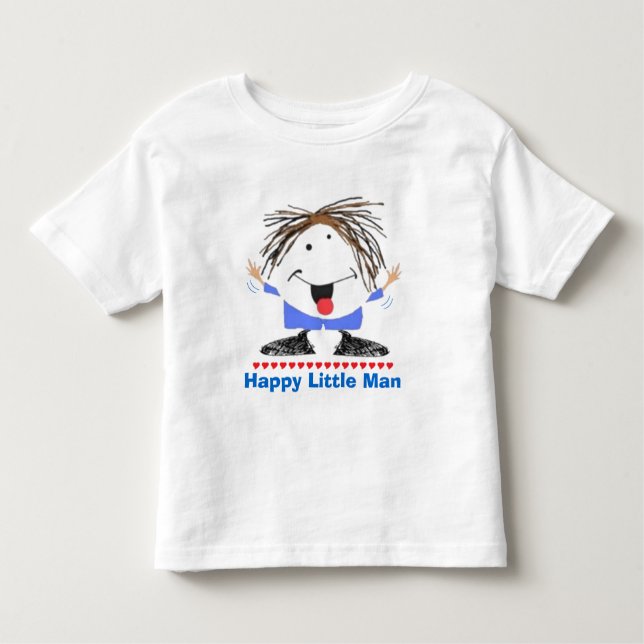 Happy little Man Toddler T-Shirt (Front)
