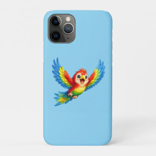 Happy Little Parrot Cartoon Art for Kids and Bird Case-Mate iPhone Case