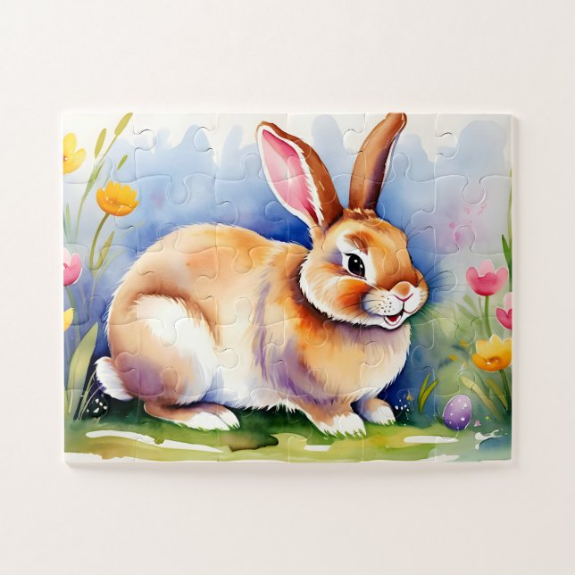 Happy little rabbit 2, Easter Jigsaw Puzzle (Horizontal)