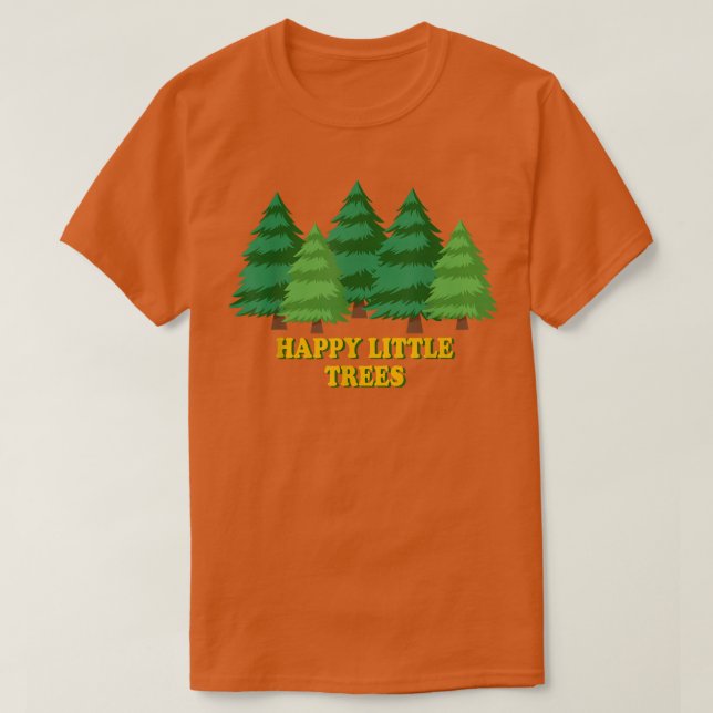Happy Little Tree Painters Picture Arts Costume Ho T-Shirt (Design Front)