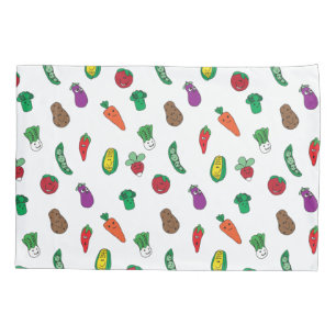 Happy Little Veggie Friends Pillowcase