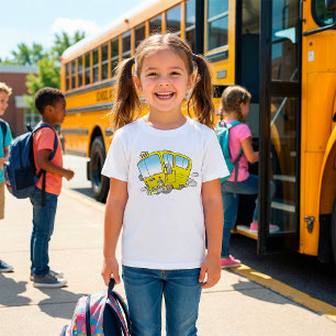 Happy Little Yellow School Bus T-Shirt