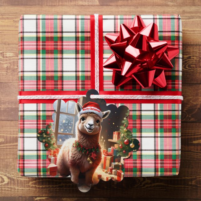 Happy Llama Christmas,  Tree Decoration Card (Insitu (Gift))