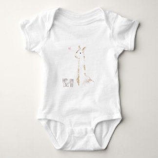 Happy Llama Loves You Baby Bodysuit