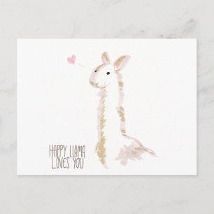 Happy Llama Loves You Postcard