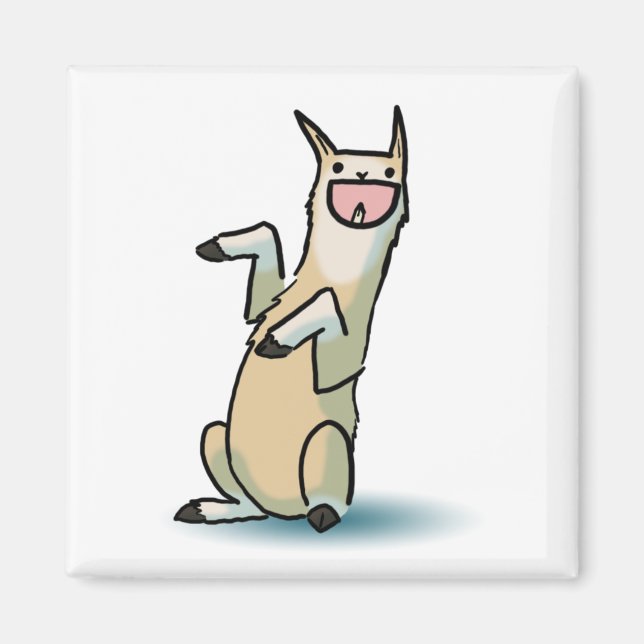 Happy Llama Magnet (Front)