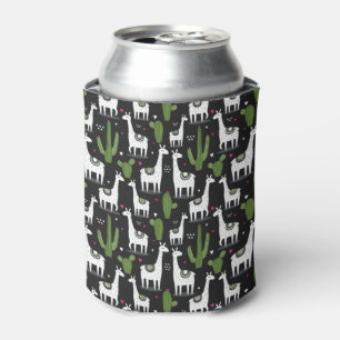 Happy Llama Pattern Can Cooler