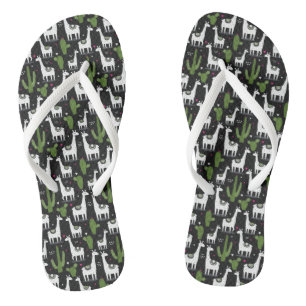 Happy Llama Pattern Jandals