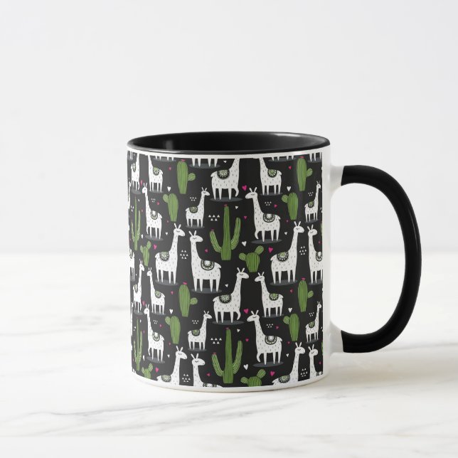 Happy Llama Pattern Mug (Right)