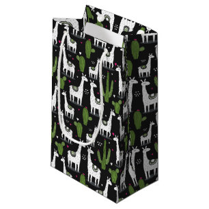 Happy Llama Pattern Small Gift Bag