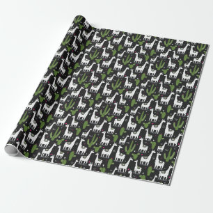 Happy Llama Pattern Wrapping Paper