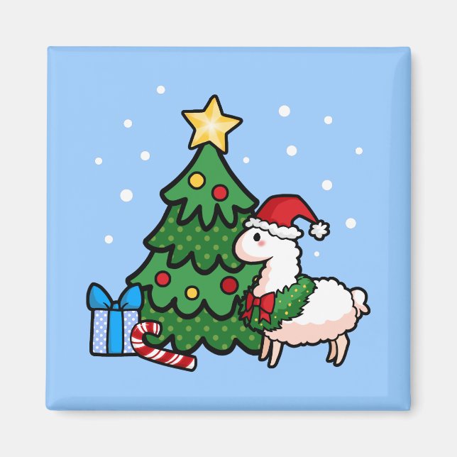 Happy Llamadays Magnet (Front)