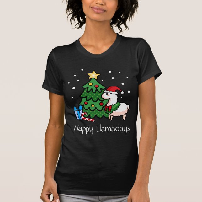 Happy Llamadays T-Shirt (Front)