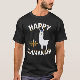Happy Llamakah Hanukkah Llama Jewish Fitted T-Shirt