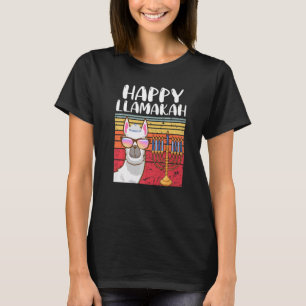 Happy Llamakah Jewish Llama  Hanukkah Pajamas Chan T-Shirt