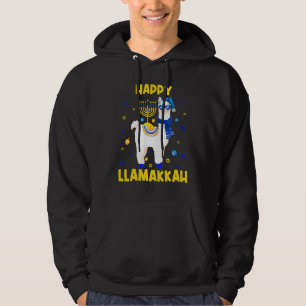 Happy Llamakkah Hanukkah Chanukah Llama Alpaca Sun Hoodie