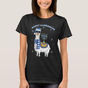 Happy Llamakkah Hanukkah Llama Chanukah Alpaca Gir T-Shirt
