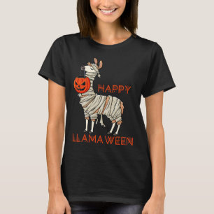 Happy Llamaween Fun Halloween Llama Girls Boys Kid T-Shirt