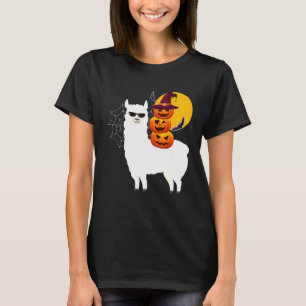 Happy Llamaween Halloween Llama Jack olantern Pump T-Shirt