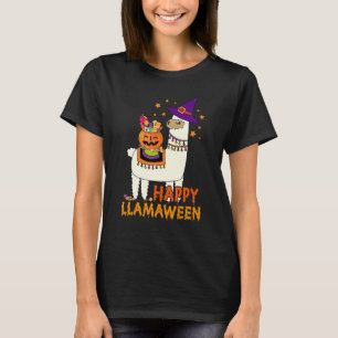 Happy Llamaween Halloween Llama Mummy Girls Boys K T-Shirt