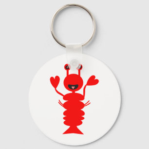 Happy Lobster Key Ring