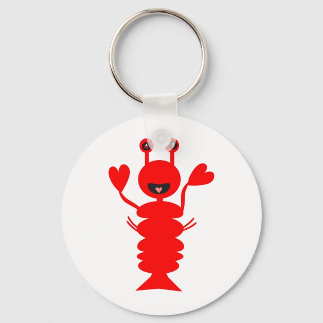 Happy Lobster Key Ring (Front)
