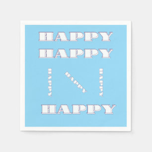 HAPPY Logo Sky Blue  Napkin
