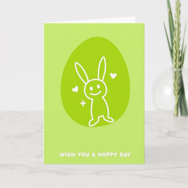 Happy Long Eared Friend Card (Front)