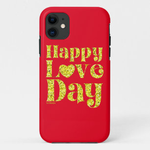 HAPPY LOVE DAY gold Case-Mate iPhone Case