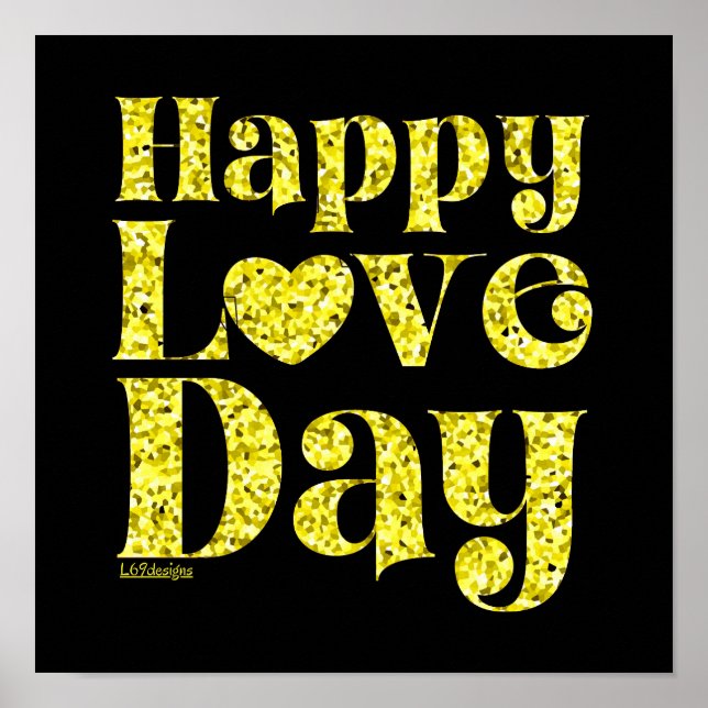 HAPPY LOVE DAY gold                                Poster (Front)