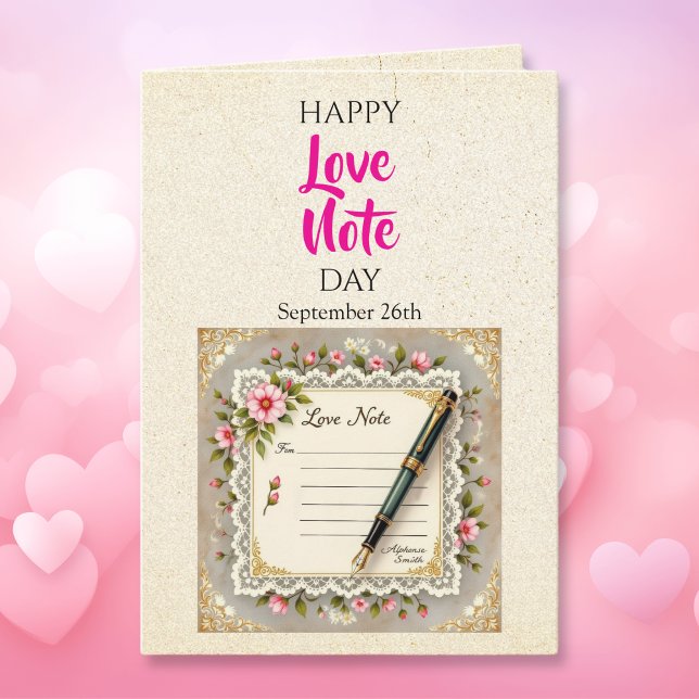 Happy Love Note Day - September 26th Card (Creator Uploaded)