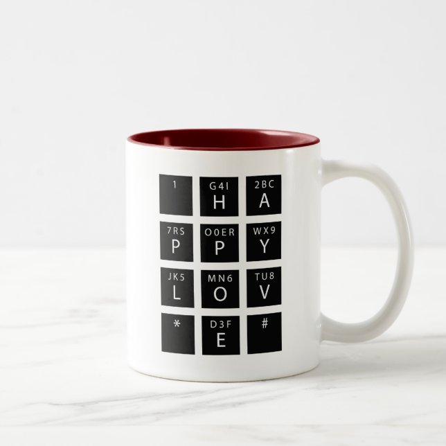 Happy Love Two-Tone Coffee Mug (Right)