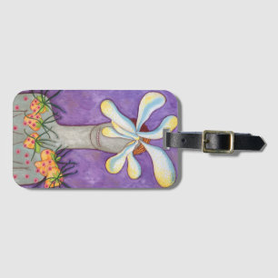 happy luggage tag