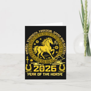 Happy Lunar Chinese New Year Of The Horse 2026 Zod Card