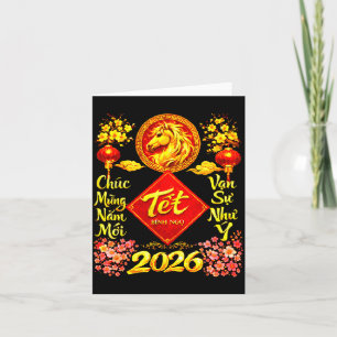 Happy Lunar New Year 2026 Year Of The Horse Tet Ng Card
