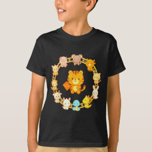 Happy Lunar New Year Animals 12 Chinese Zodiac Sig T-Shirt