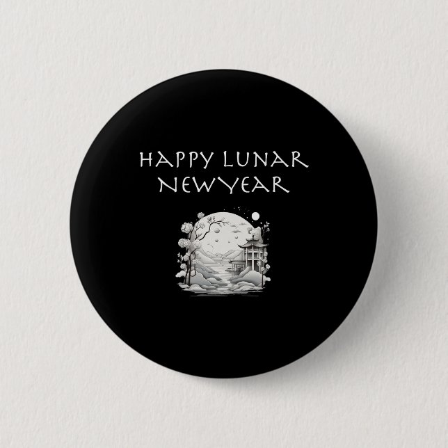 Happy Lunar New Year Charming Design Gift  6 Cm Round Badge (Front)