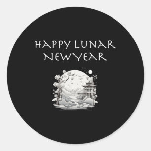 Happy Lunar New Year Charming Design Gift Classic Round Sticker