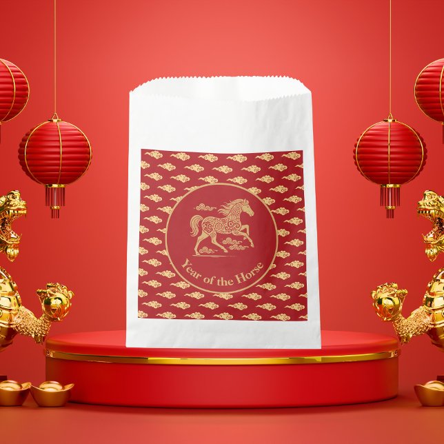 Happy Lunar New Year of the Horse Lucky Clouds Favour Bags (Creator Uploaded)